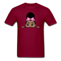 Puff Bow Girl - burgundy