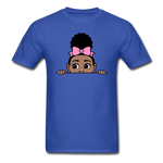 Puff Bow Girl - royal blue