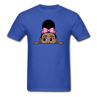 Puff Bow Girl - royal blue
