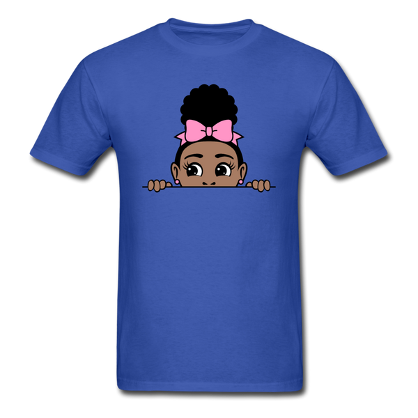 Puff Bow Girl - royal blue