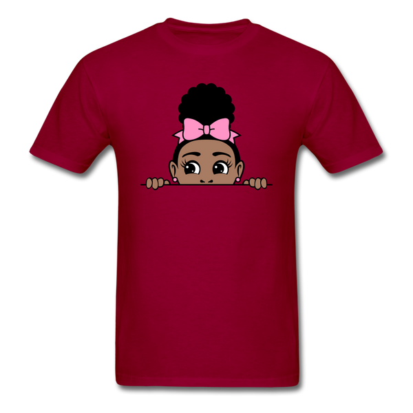 Puff Bow Girl - dark red
