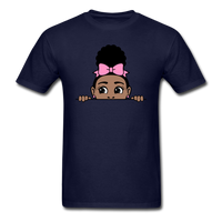 Puff Bow Girl - navy