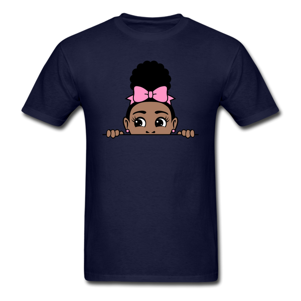 Puff Bow Girl - navy