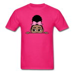 Puff Bow Girl - fuchsia