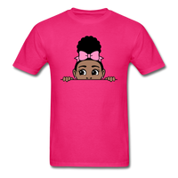 Puff Bow Girl - fuchsia