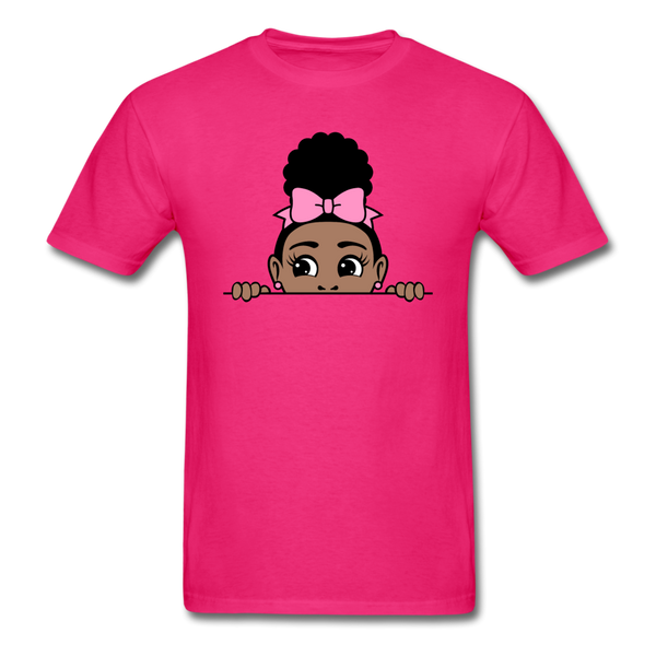 Puff Bow Girl - fuchsia