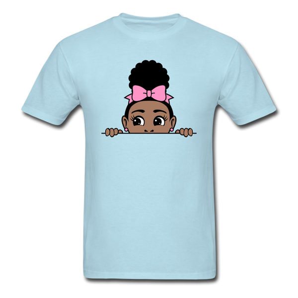 Puff Bow Girl - powder blue
