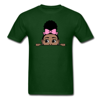 Puff Bow Girl - forest green