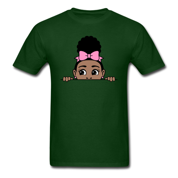 Puff Bow Girl - forest green
