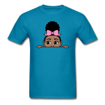 Puff Bow Girl - turquoise