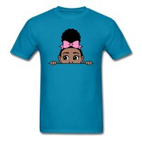 Puff Bow Girl - turquoise