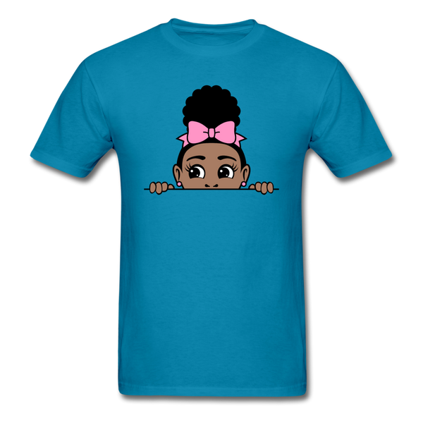 Puff Bow Girl - turquoise