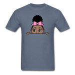 Puff Bow Girl - denim