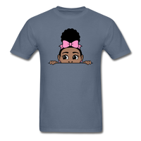 Puff Bow Girl - denim