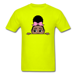 Puff Bow Girl - safety green