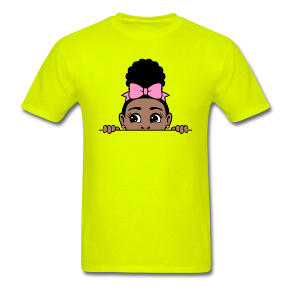 Puff Bow Girl - safety green