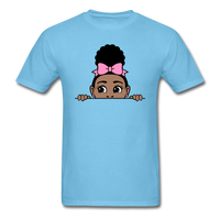 Puff Bow Girl - aquatic blue
