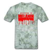 Drippin Melanin - military green tie dye