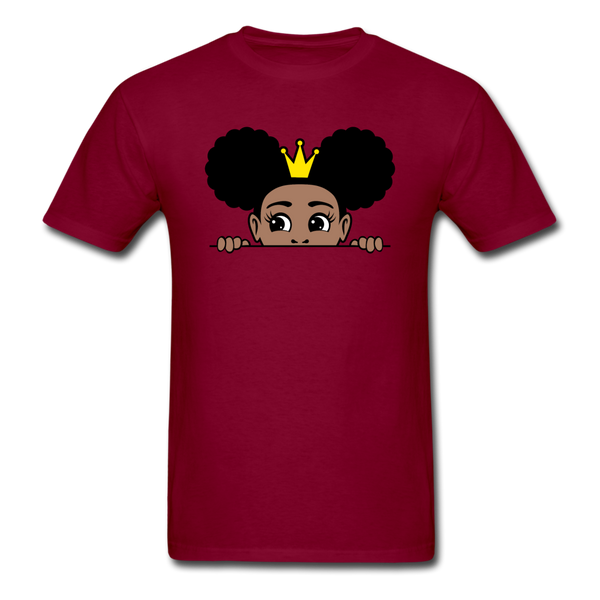 Afro Crown Girl - burgundy
