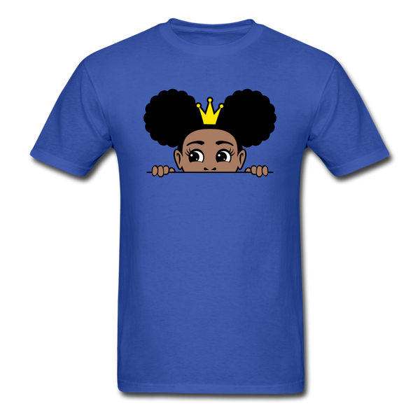 Afro Crown Girl - royal blue