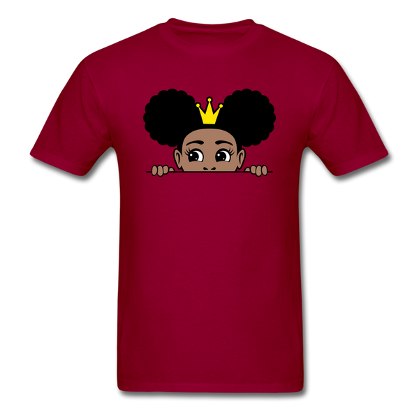 Afro Crown Girl - dark red