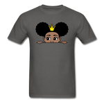 Afro Crown Girl - charcoal