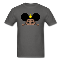 Afro Crown Girl - charcoal