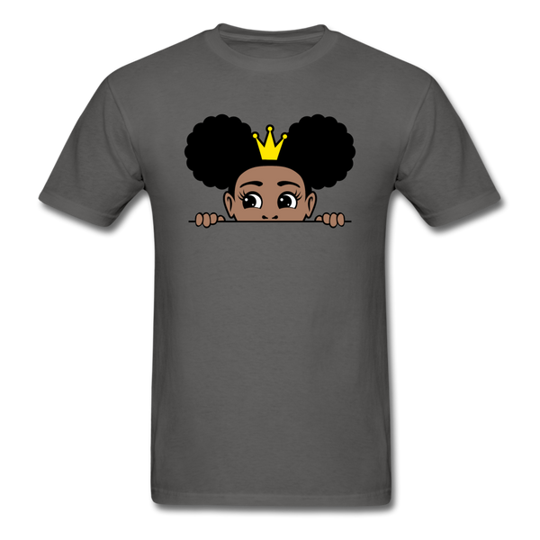 Afro Crown Girl - charcoal