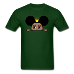 Afro Crown Girl - forest green