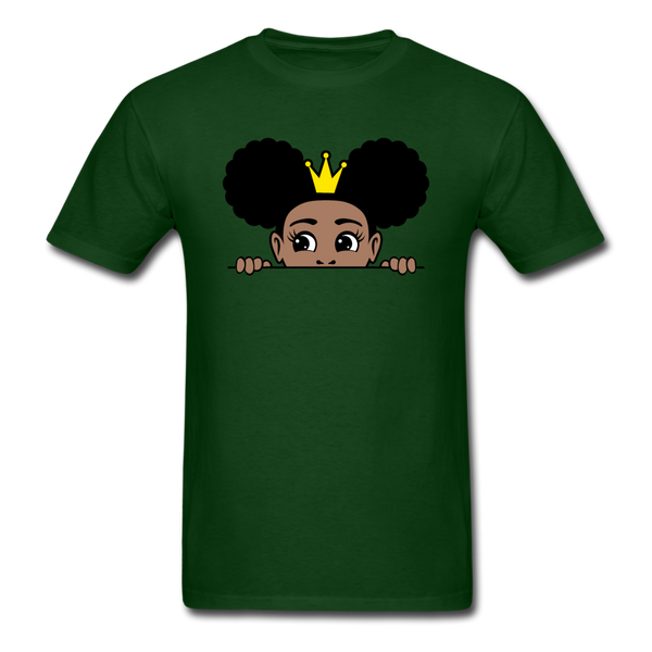 Afro Crown Girl - forest green