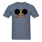 Afro Crown Girl - denim