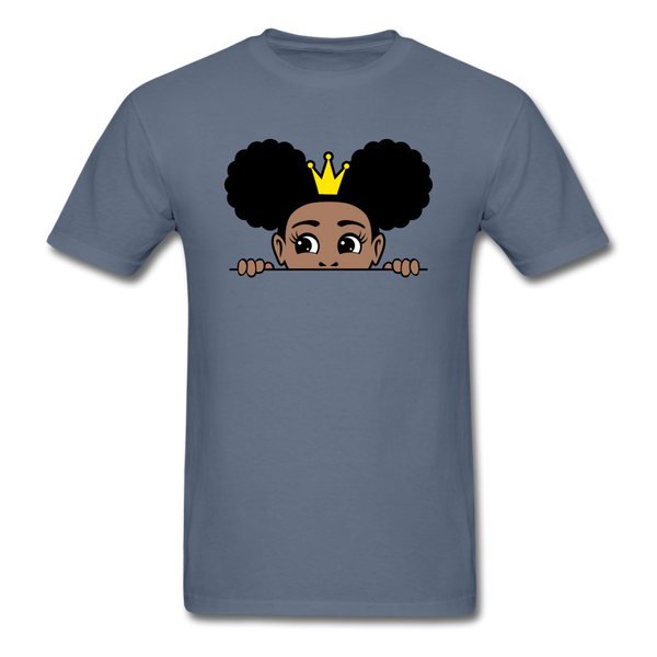Afro Crown Girl - denim