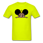 Afro Crown Girl - safety green
