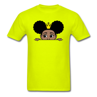 Afro Crown Girl - safety green