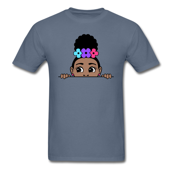 Puff Rose Girl - denim