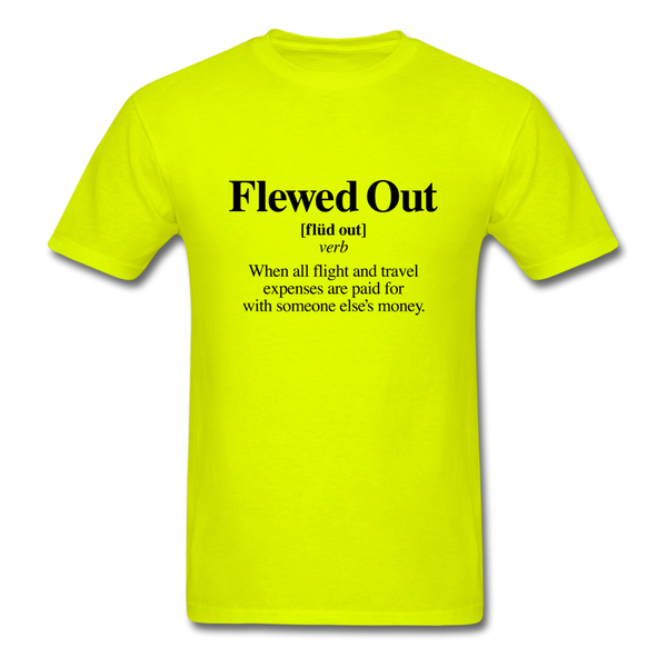 FLEWED OUT - safety green