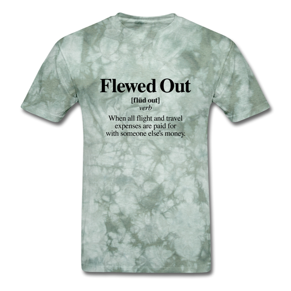 FLEWED OUT - military green tie dye