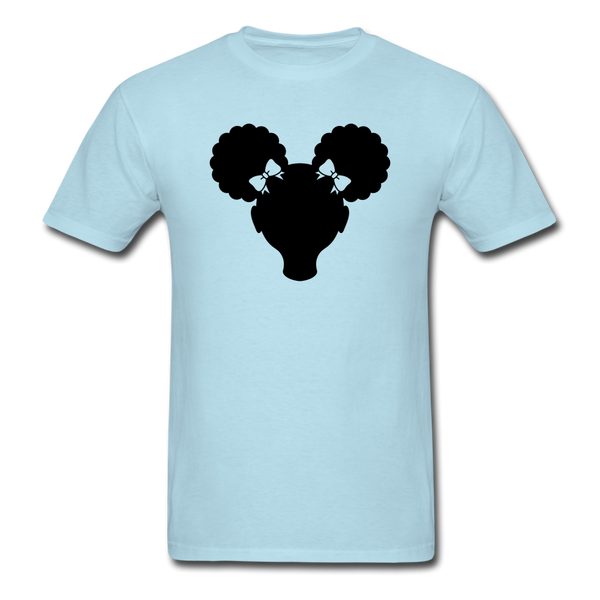 Afro Puffs Girl - powder blue