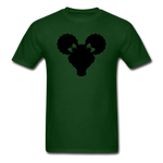 Afro Puffs Girl - forest green