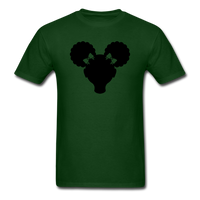 Afro Puffs Girl - forest green