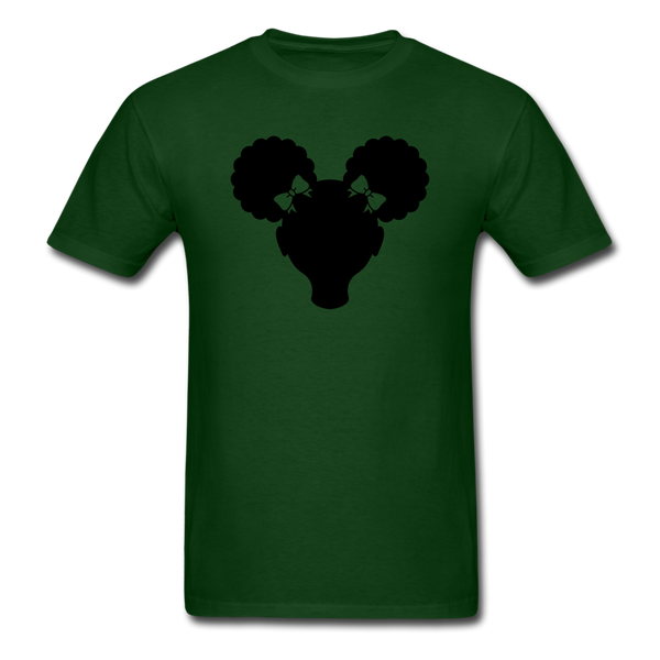 Afro Puffs Girl - forest green
