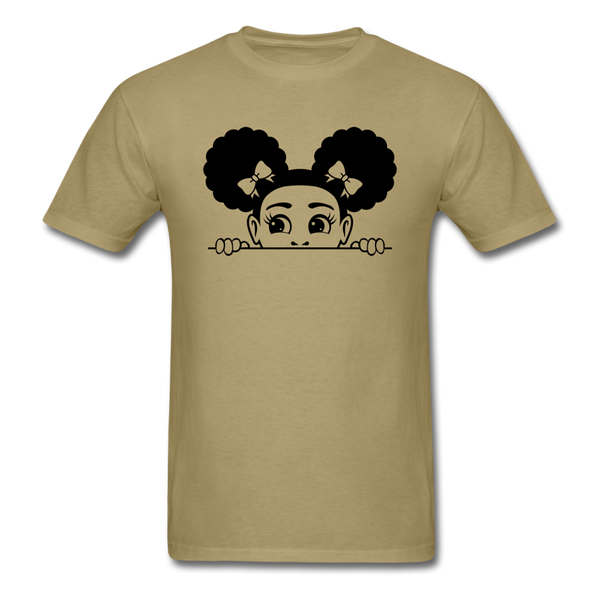 Afro Puffs Girl - khaki
