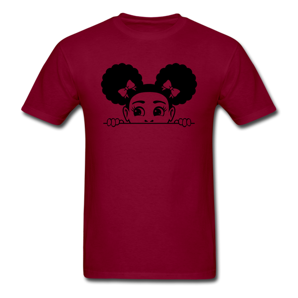 Afro Puffs Girl - burgundy