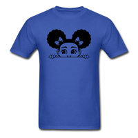 Afro Puffs Girl - royal blue