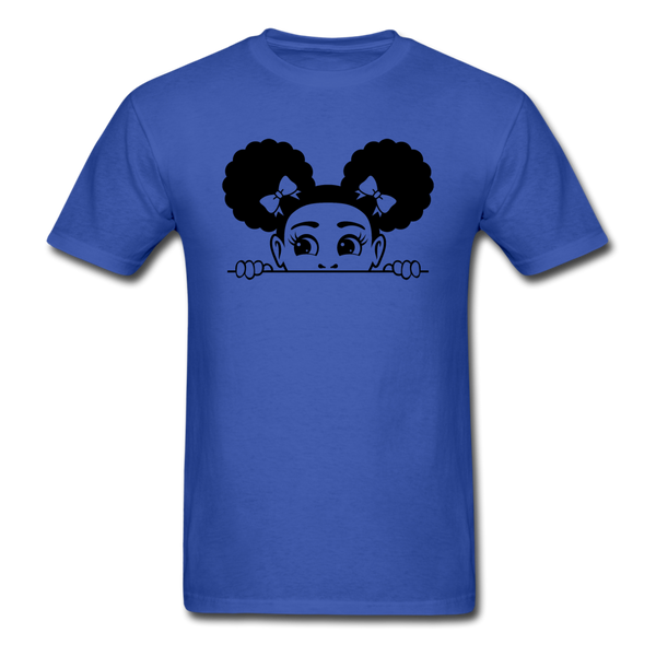 Afro Puffs Girl - royal blue