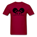 Afro Puffs Girl - dark red