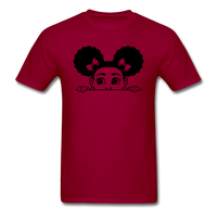 Afro Puffs Girl - dark red