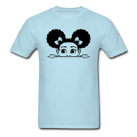 Afro Puffs Girl - powder blue