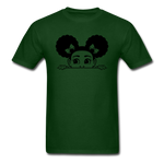 Afro Puffs Girl - forest green