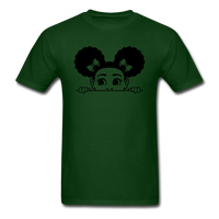 Afro Puffs Girl - forest green
